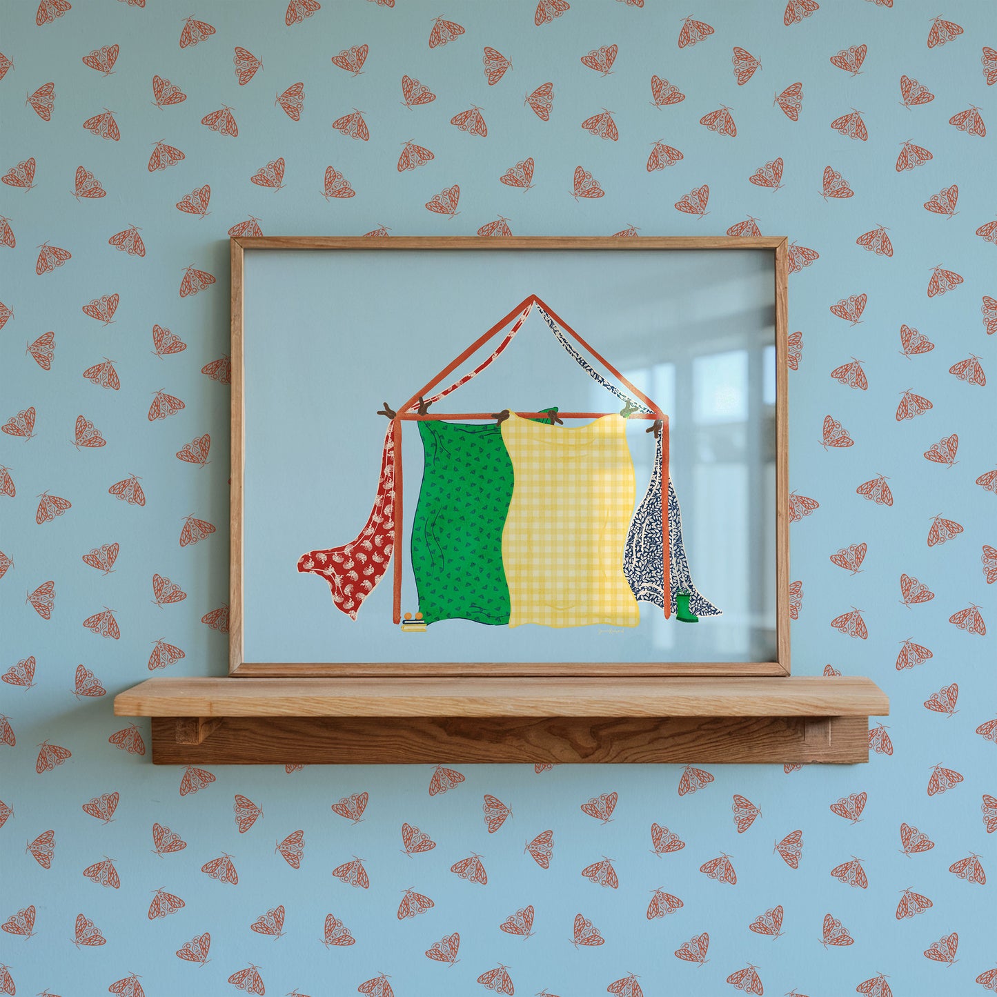 Blanket Fort Gouache Art Print — Textured Matte 90's nostalgia Art Poster